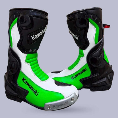 Kawasaki Ninja CE Level 2 Genuine Leather Motorcycle Boots | Jackets Kingdom