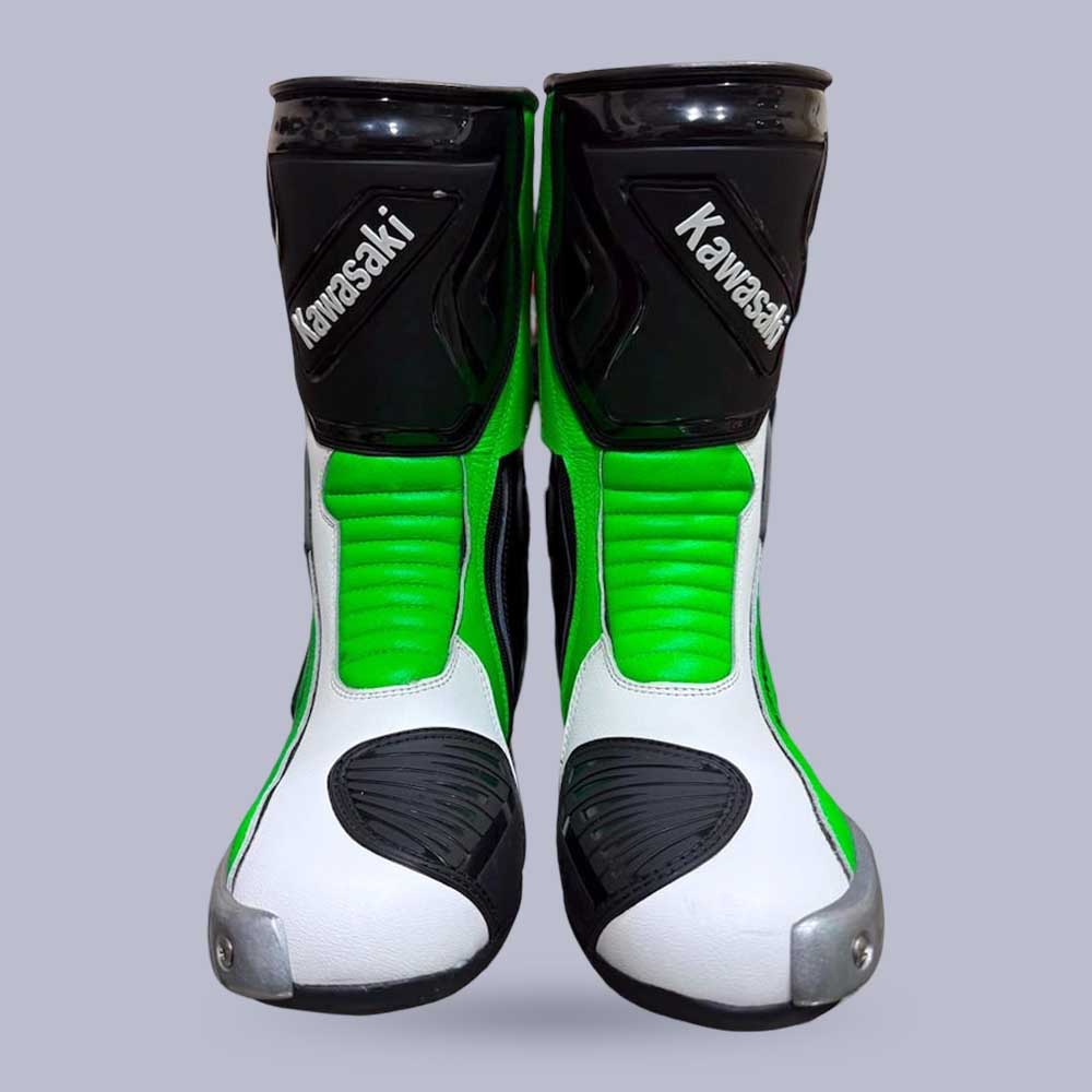 Kawasaki Ninja Racing Boots with CE Level 2 Protection by Jackets Kingdom