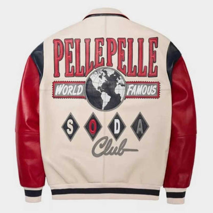 Marc Buchanan Pelle Pelle Soda Club Genuine Cowhide Bomber Leather Jacket for Men