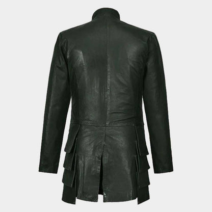 Medieval Gothic Genuine Cowhide Leather Jacket for Men