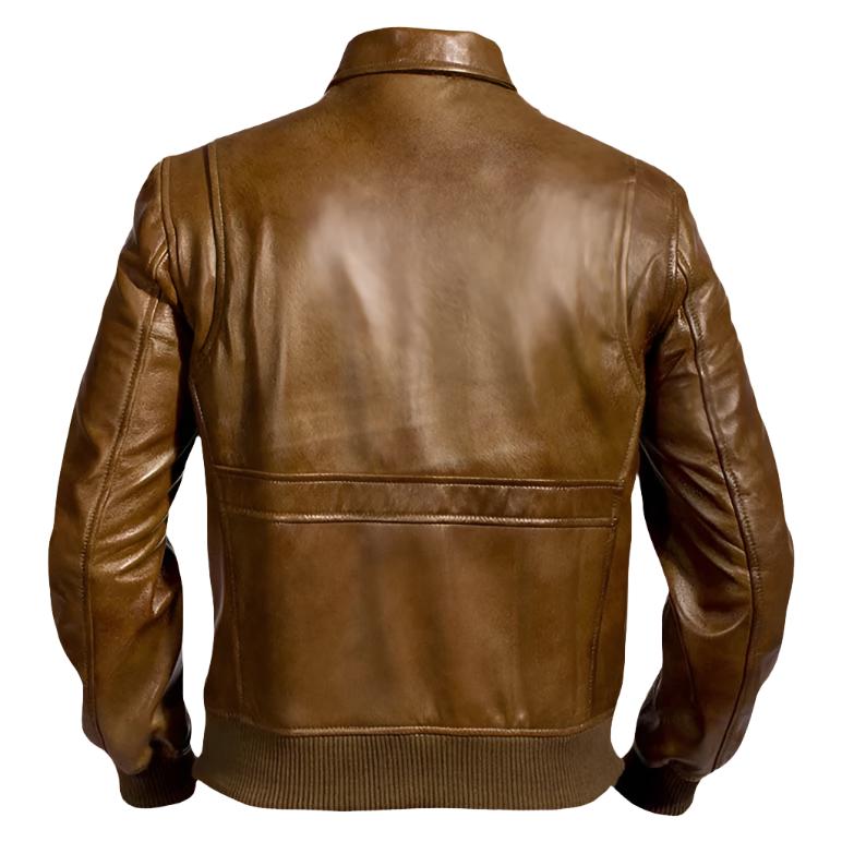 Men Traditional Brown Leather Jacket