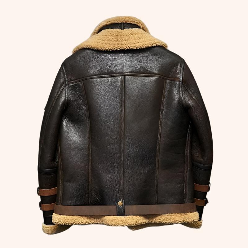 Men's B3 Shearling Flight Jacket with Imported Wool