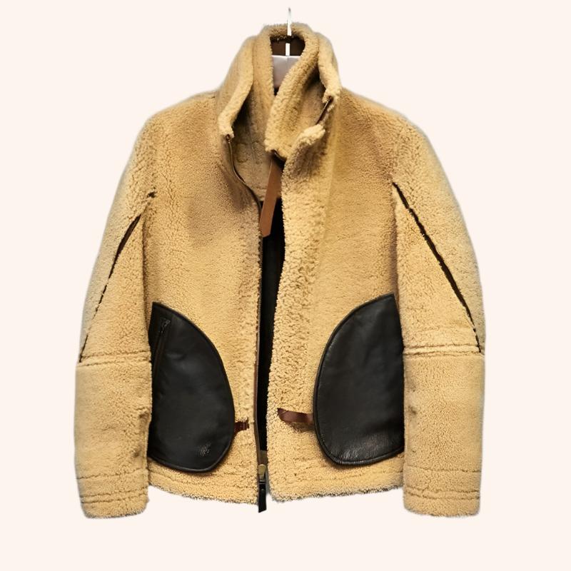 Men's B3 Shearling Flight Jacket with Imported Wool