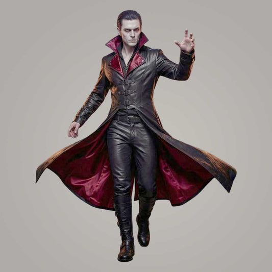 Men's Gothic Leather Coat and Pant Set