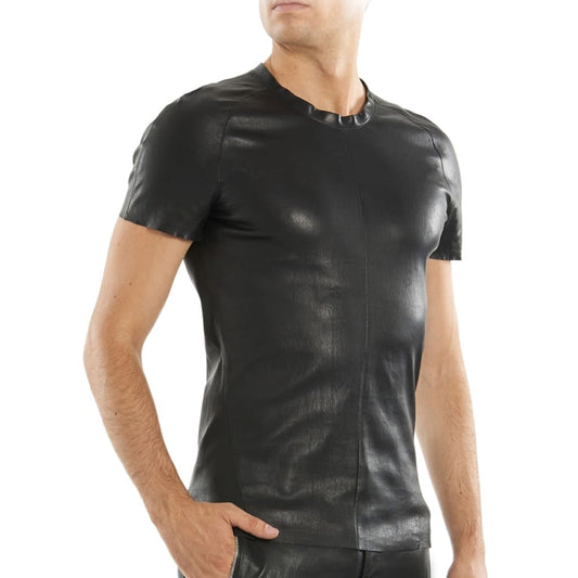 Lamb Leather T-Shirt for Men