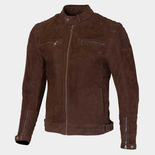 Men's Merlin Torsten cowhide leather motorcycle jacket with CE certified armor protection