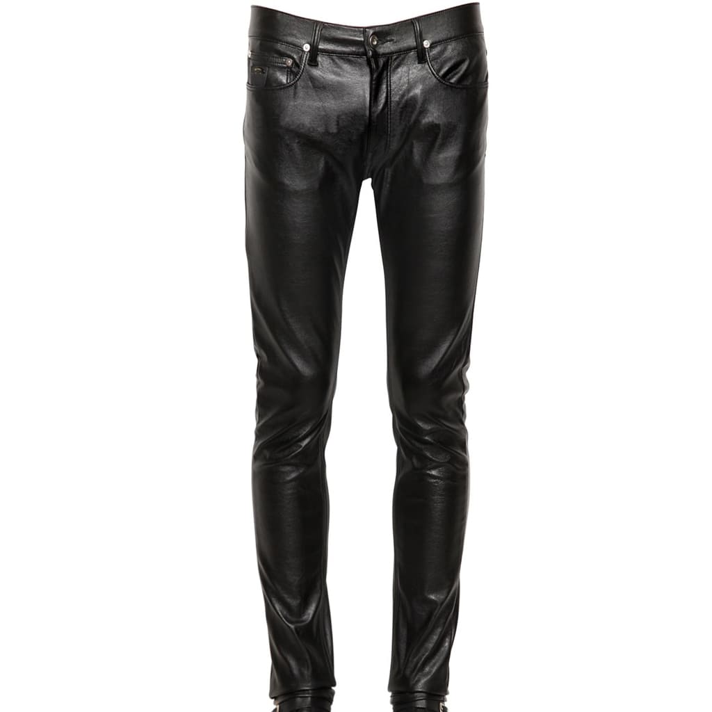 Skinny Fit Leather Pants for Men