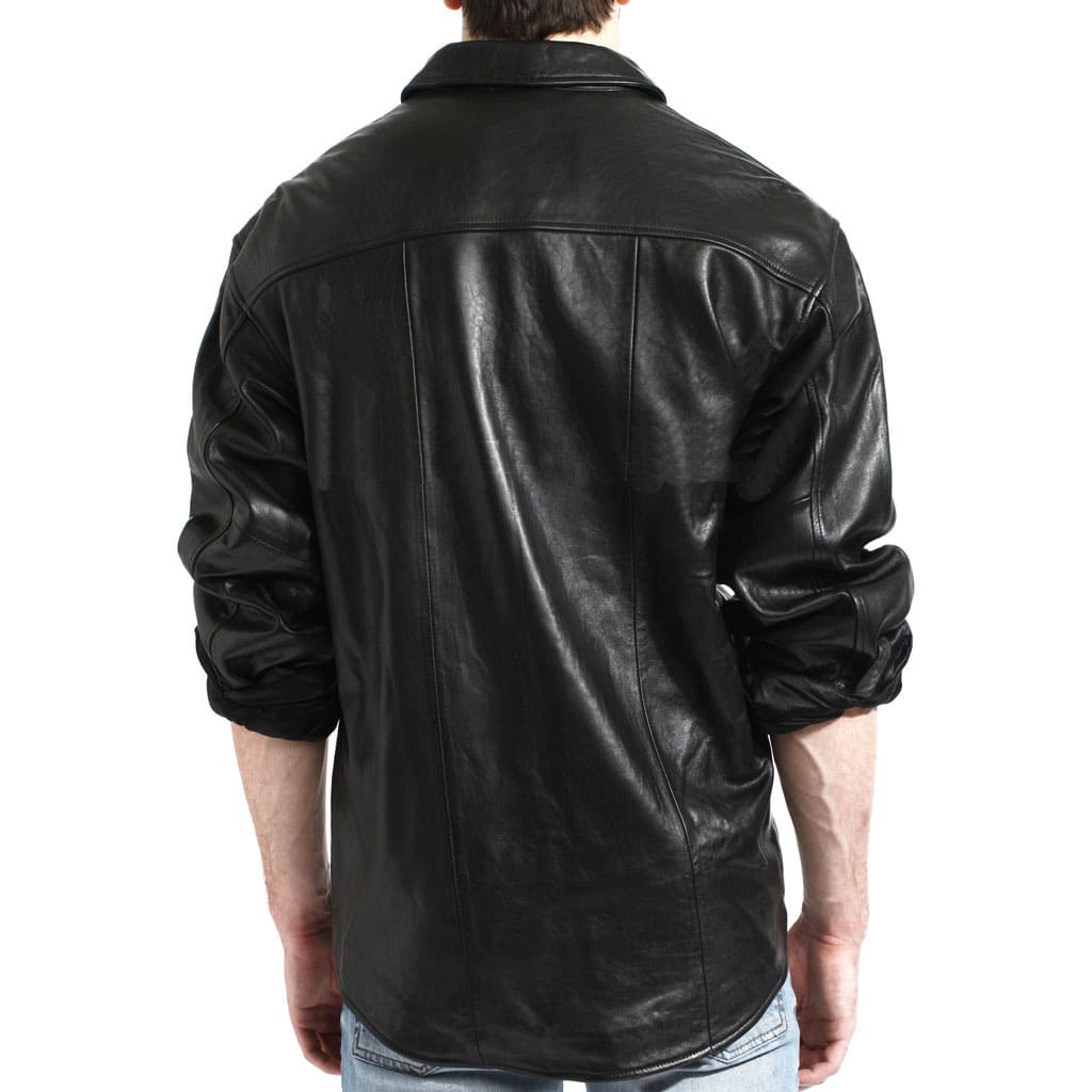 Buy Black Leather Shirt Online