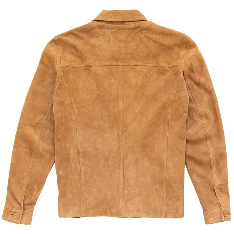 Men's Genuine Suede Leather Trucker Jacket