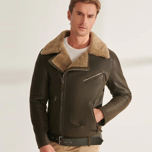 B-3 Shearling Sheepskin Aviator Jacket