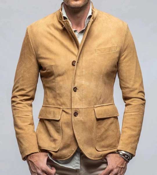 Mens Brown Field Suede Leather Jacket