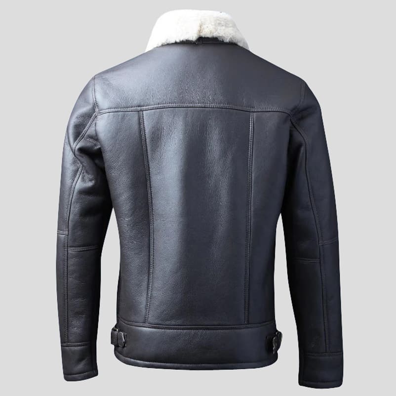 Men's Flying Sheepskin Shearling Leather Jacket