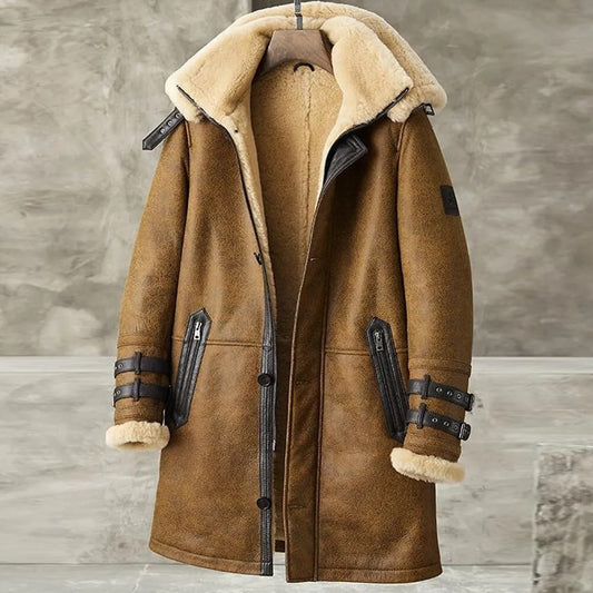 B7 Bomber Long Fur Coat