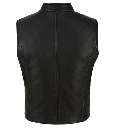 Motorcycle Leather Waistcoat