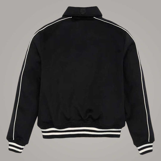 Premium Black Wool and Leather Avirex Letterman Varsity Jacket by Jackets Kingdom