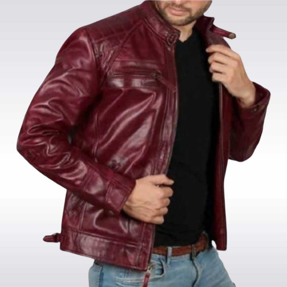 Premium Vintage Leather Biker Jacket for Men