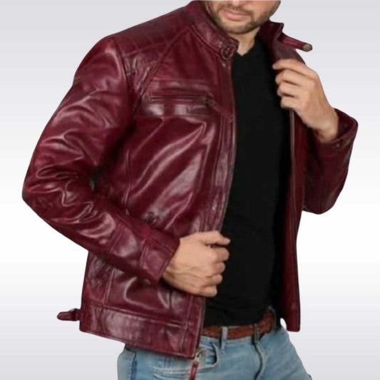Premium Vintage Leather Biker Jacket for Men
