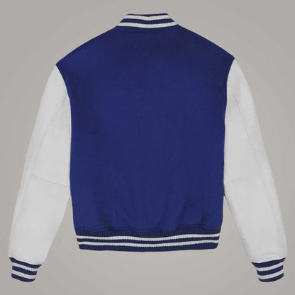 Premium Wool Body with Genuine Sheepskin Leather Sleeves and Embroidered Avirex Patches by Jackets Kingdom