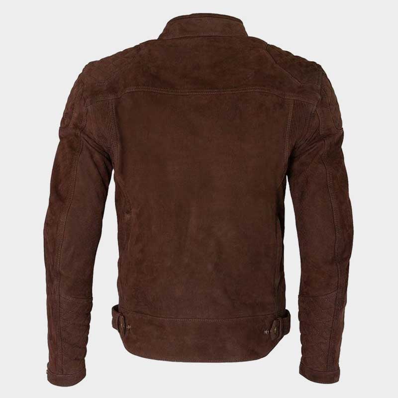 Premium racing biker jacket featuring reinforced padding at shoulders, elbows and back