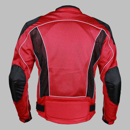 Red Summer Joy Mesh Motorcycle Jacket