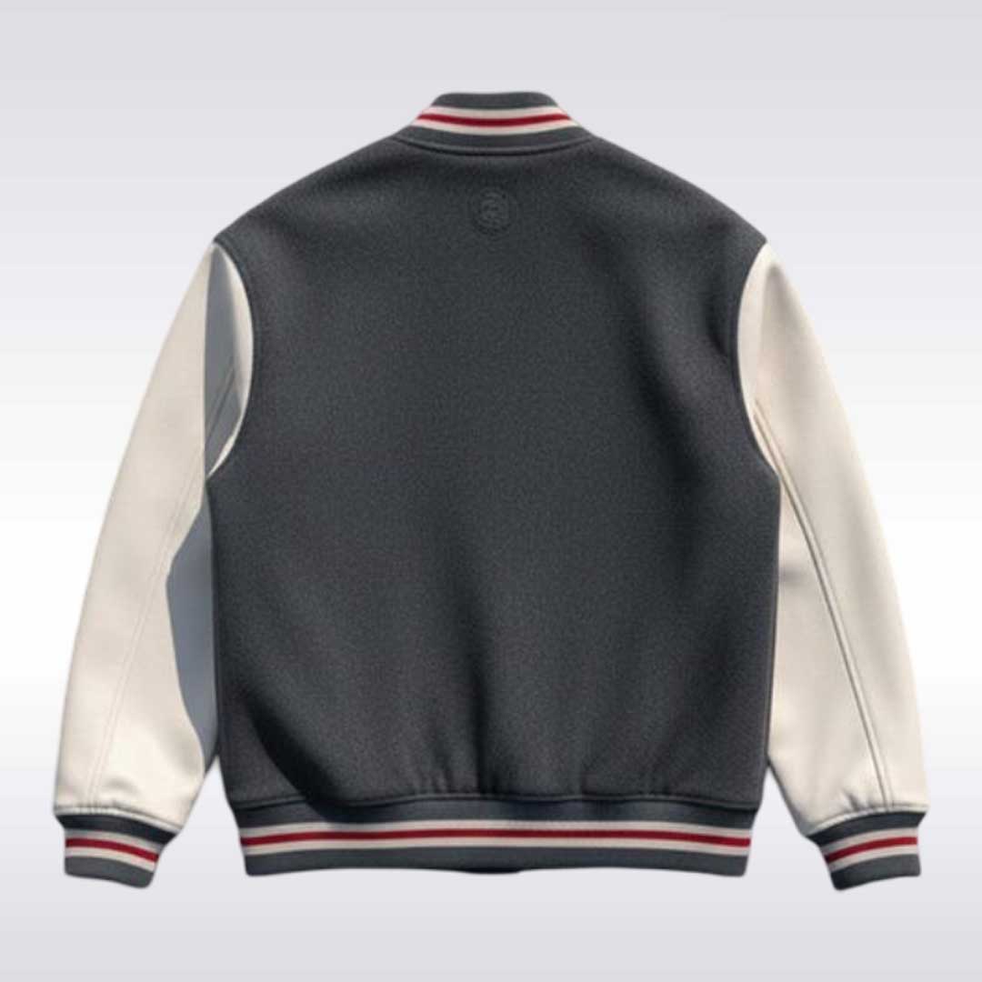 Relaxed Fit Varsity Jacket with Logo Appliqué Vintage Letterman Style