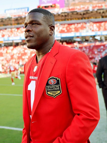 San Francisco 49ers Frank Gore Red Hall of Fame Blazer Jacket