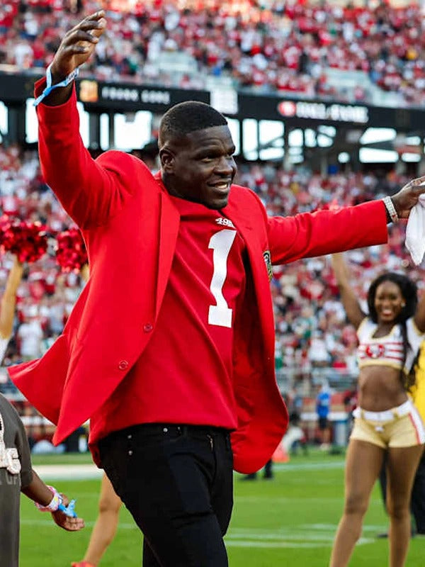 San Francisco 49ers Frank Gore Red Hall of Fame Blazer Jacket