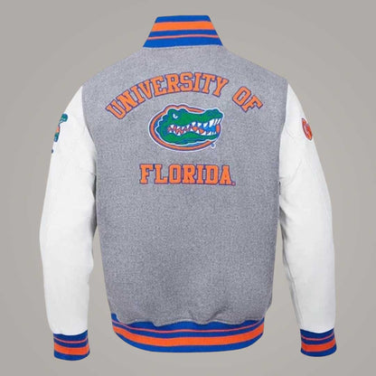 University of Florida Varsity Jacket with Leather Sleeves
