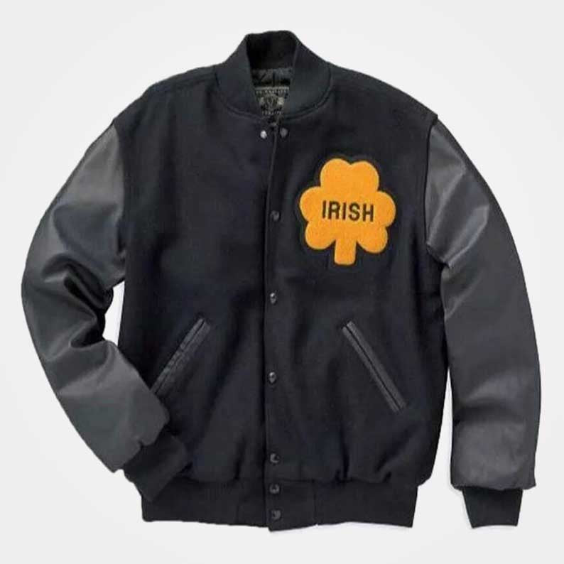 University of Notre Dame Rudy Irish wool and real leather jacket by Jackets Kingdom