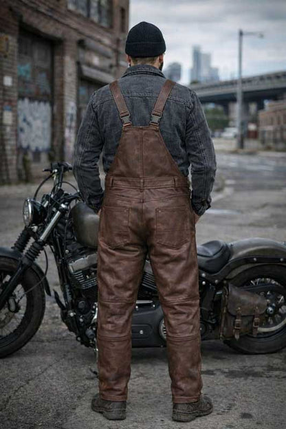 Vintage Biker Leather Overalls Wall Art Print