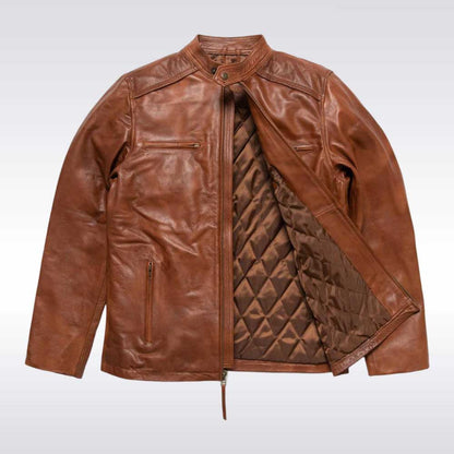Whiskey Brown Classic Leather Jacket