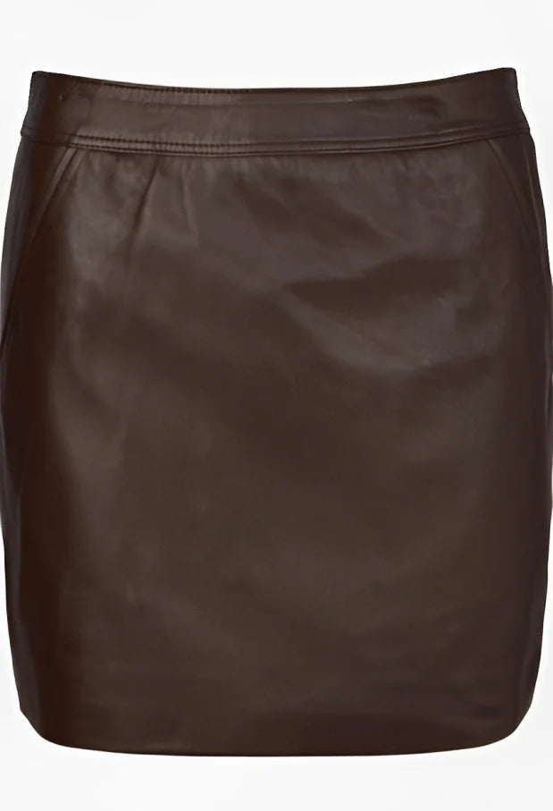 Women Leather Mini Skirt