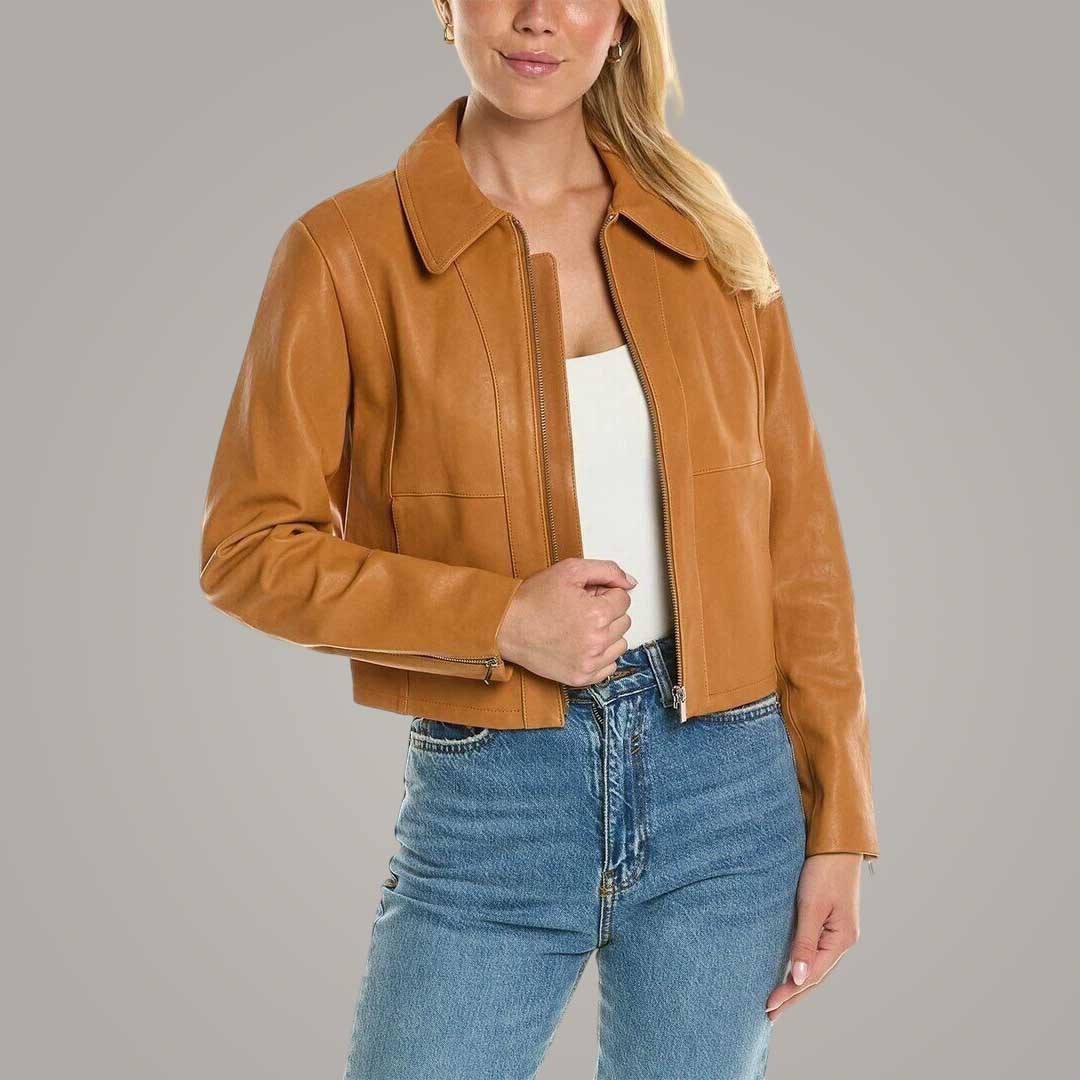 Women's Rebecca Taylor Pebbled Leather Moto Jacket