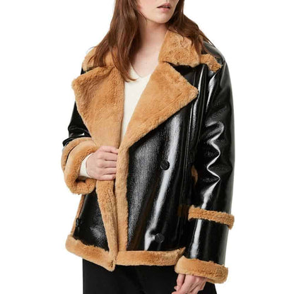 Women’s Trimmed Fur & Real Leather Jacket