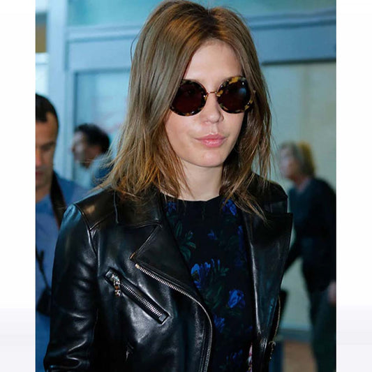 Adele Exarchopoulos Black Leather Jacket - Sheepskin Jacket