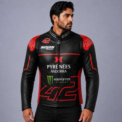 Alex Rins LCR Honda winter genuine cowhide leather motorcycle jacket