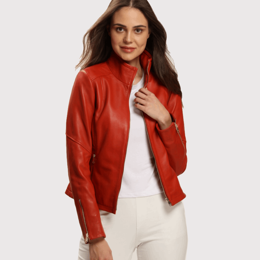 Red Jacket Female Buy Amazing Bright Red Leather Jacket for Women - Red Jacket