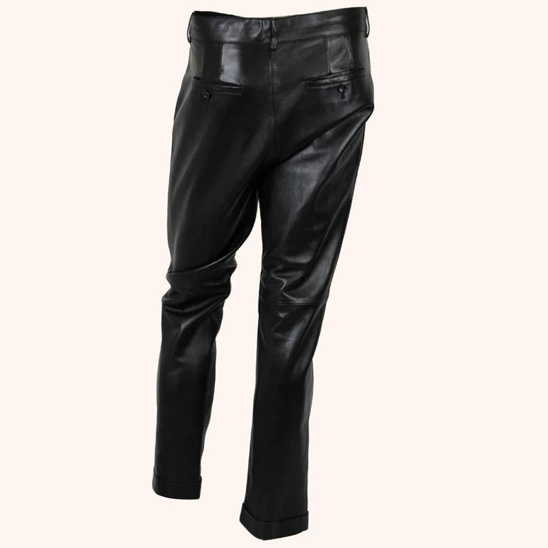 Authentic Black Leather Pants for Men - Jackets Kingdom