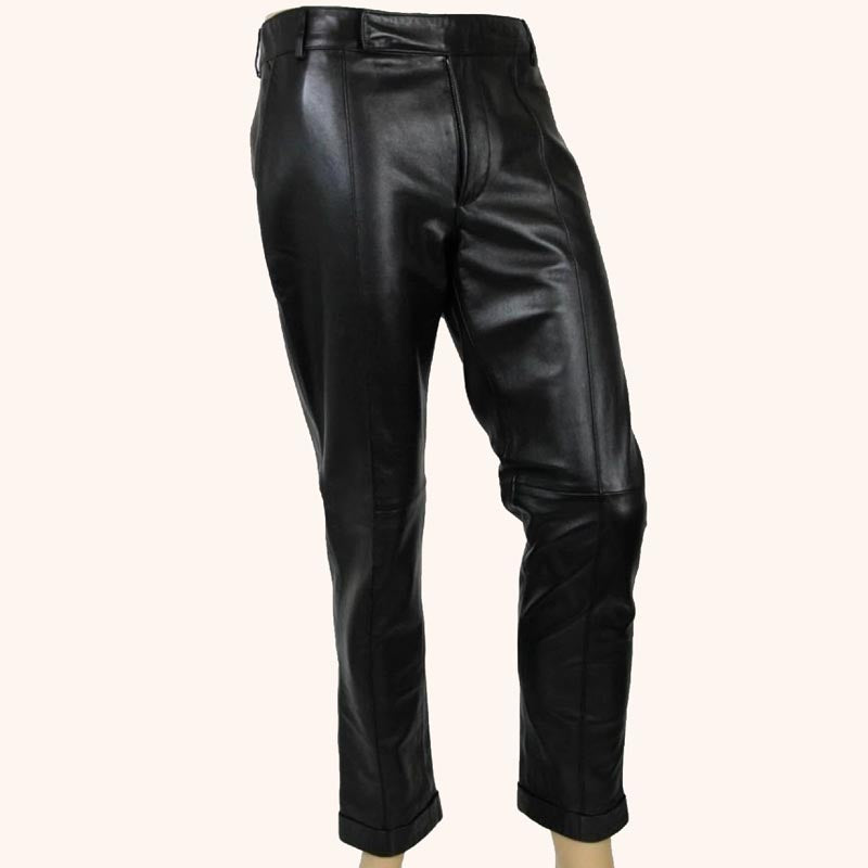 Authentic Black Leather Pants for Men - Jackets Kingdom