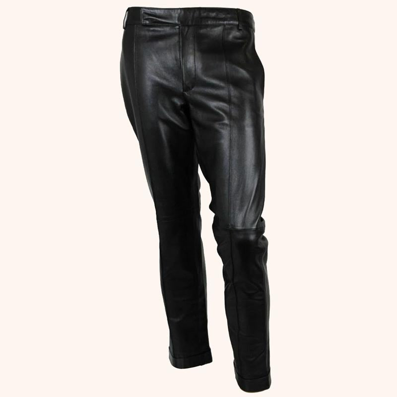 Authentic Black Leather Pants for Men - Jackets Kingdom