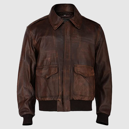 Aviator Brown WWII Flying Bomber Jacket - Classic and Stylish