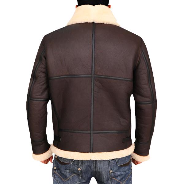 B3 Bomber Aviator Shearling Leather Jacket