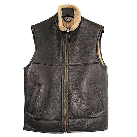 B3 RAF Aviator Shearling Leather Vest