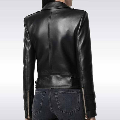 Black leather jacket