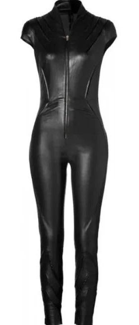 best black leather jumpsuit