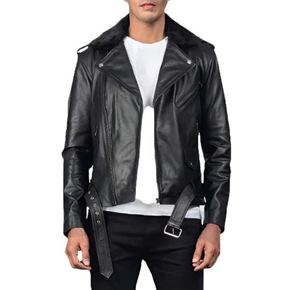 Black Biker Leather Jacket