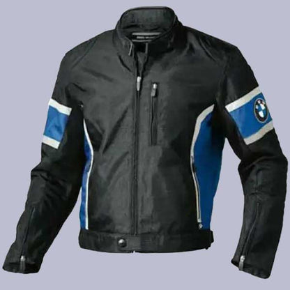 Premium Black BMW Motorcycle Leather Jacket with Genuine Cowhide Construction for Riders | Jackets Kingdom