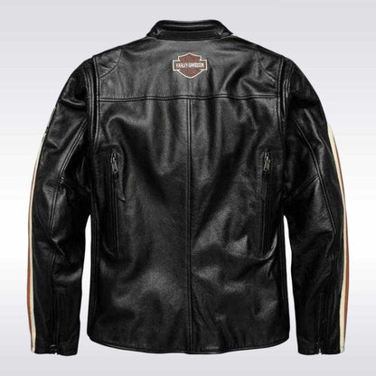 Black Harley Davidson Leather Motorcycle Jacket