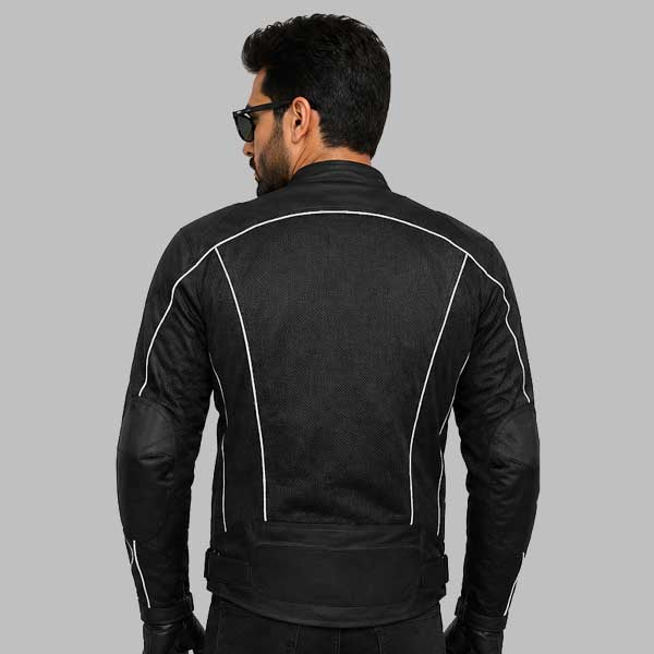 Black Summer Joy Mesh Motorcycle Jacket