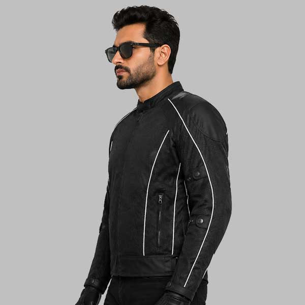 Black Summer Joy Mesh Motorcycle Jacket